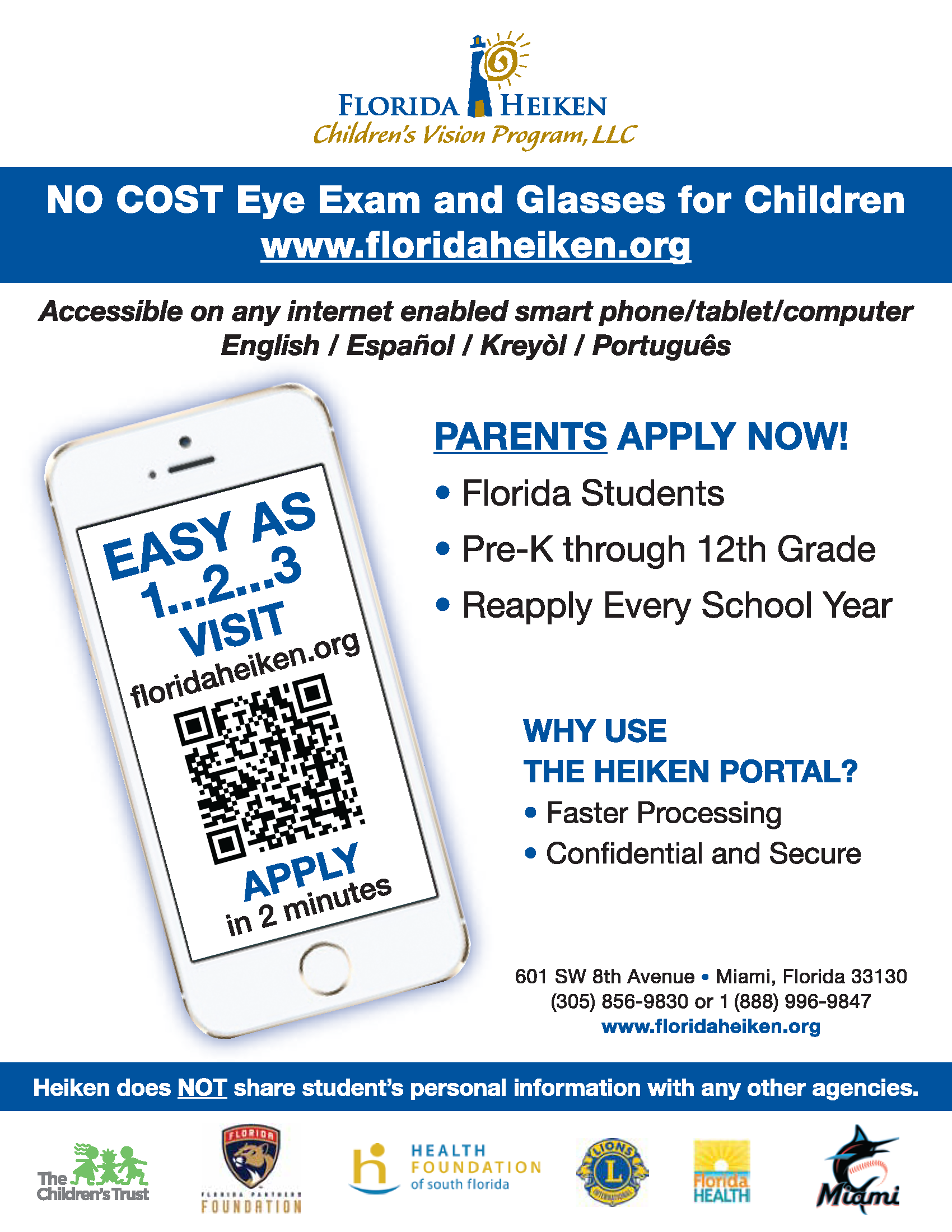 Apply for Free Eye Exam and Glasses